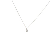 14k White Gold .25ct F VS2 Round Diamond Solitaire Necklace